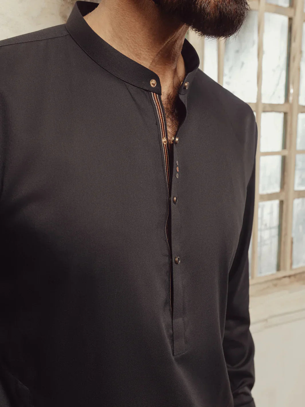 Blended Black Shalwar Kameez- Almirah SK014