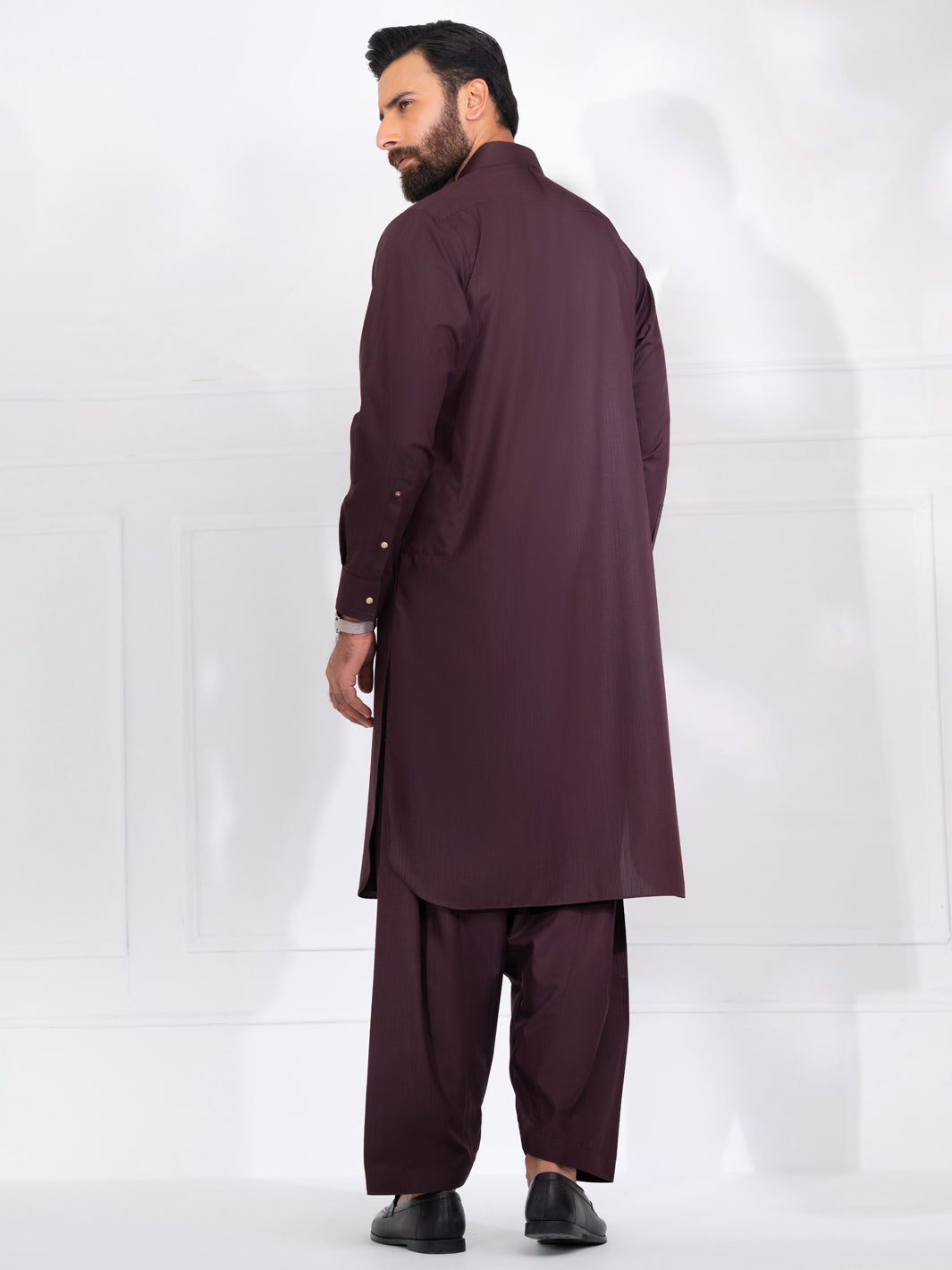Blended Burgundy Shalwar Kameez - Almirah SK003