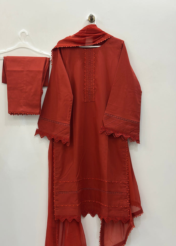 FRYA Cotton 3 Piece Suit with Lace Detailing – LF-FR-041