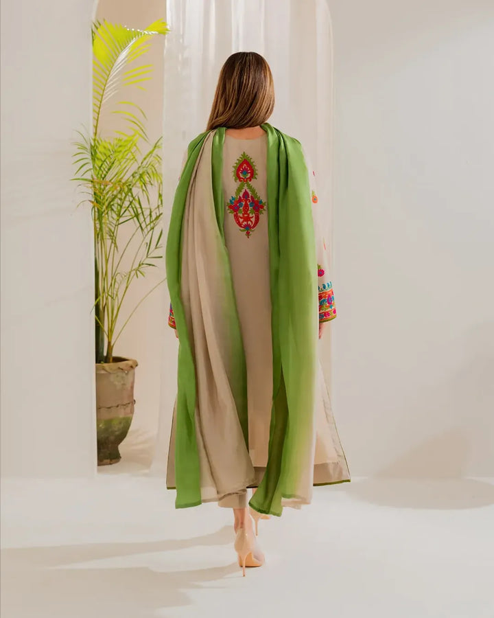 MULTI Pure Lawn Embroidered 3 Piece Dress – LF-ML-034