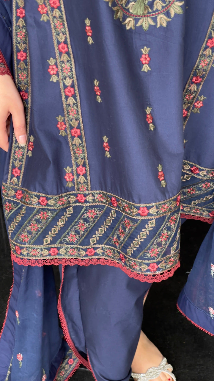 SAHIBA Embroidered 3 Piece Peplum Dress – LF-SB-036