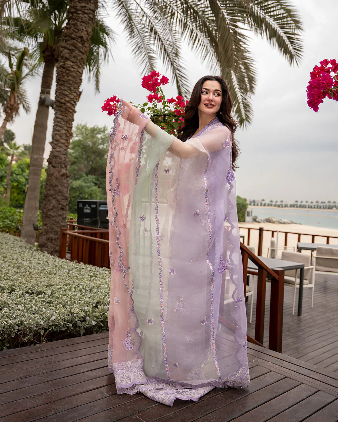 Pure Luxury Lilac Lawn Embroidered Eid Outfit - LL442
