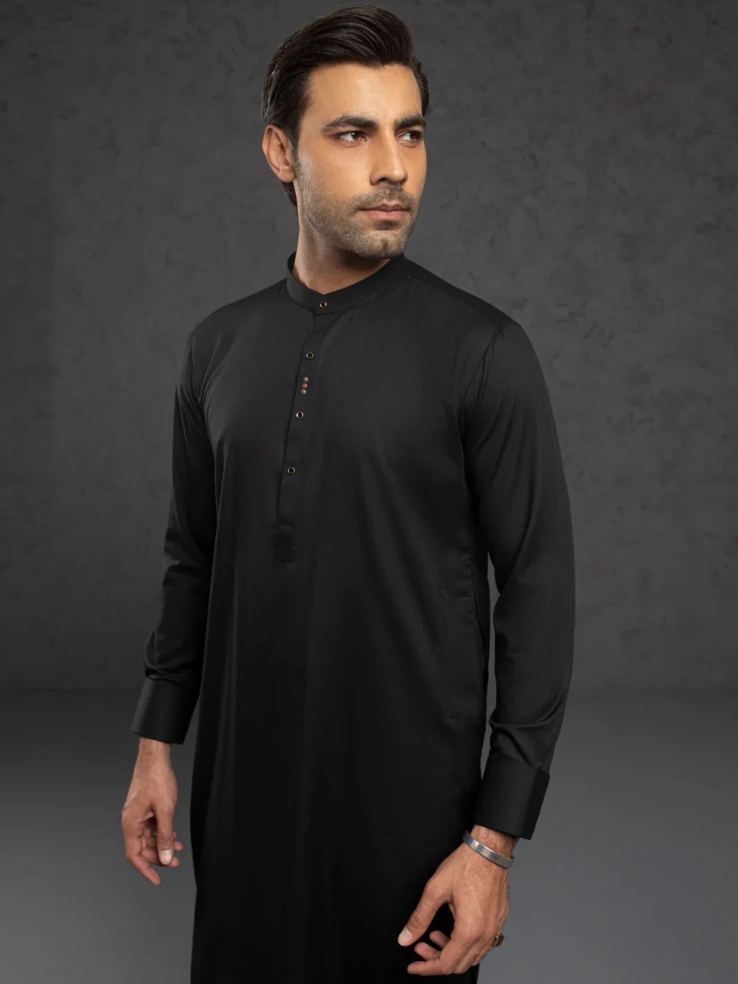 Blended Black Kurta Trouser- Almirah KP002