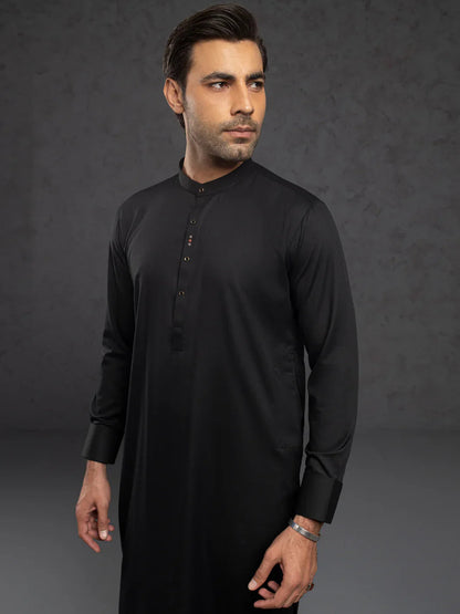 Blended Black Kurta Trouser- Almirah KP002