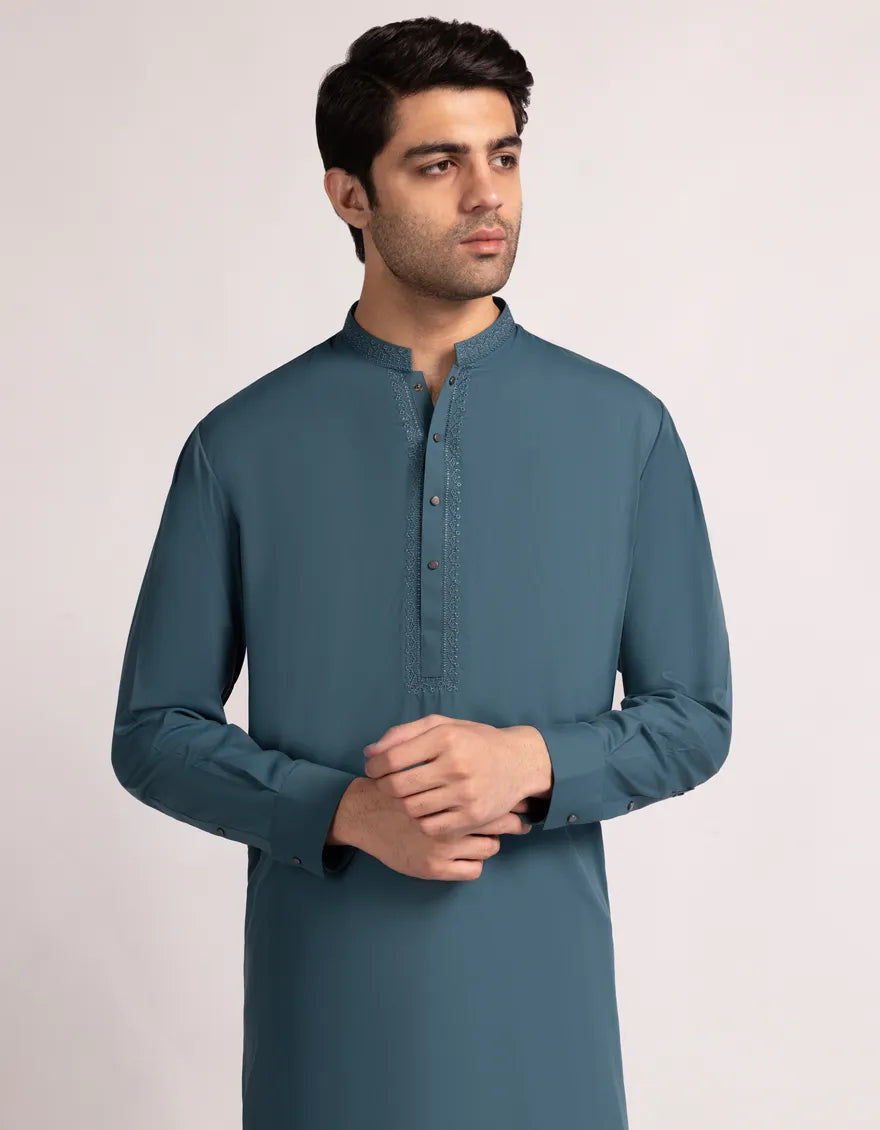 Blended Sea Green Shalwar Kameez -  SK007