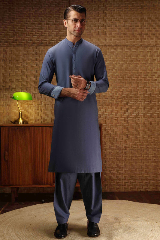 Cotton Indigo Shalwar Kameez - Cast & Crew SK021