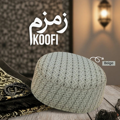 Zamzam Koofi Embroidered Traditional Cap - TC001
