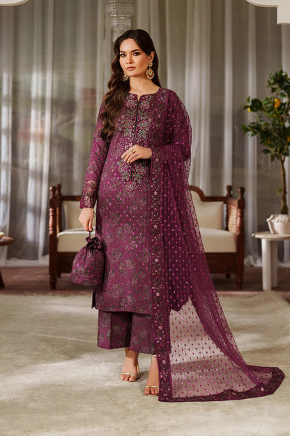 Pure Luxury Lawn Embroidered Eid Outfit - LL459