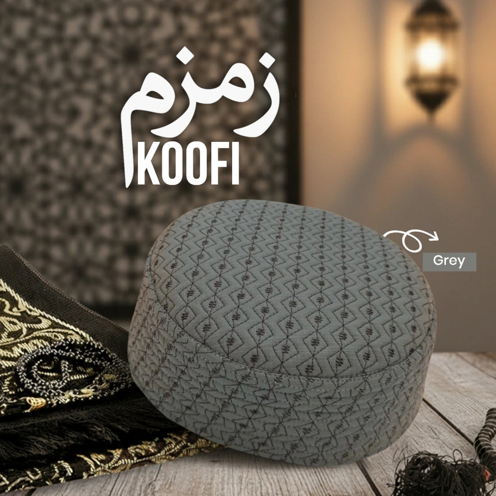 Zamzam Koofi Embroidered Traditional Cap - TC001