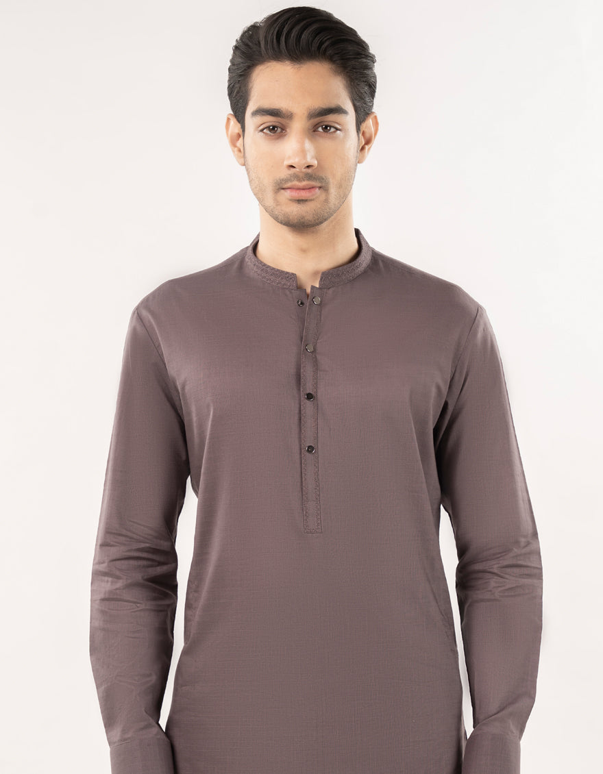 Blended Brown Shalwar Kameez - SK002
