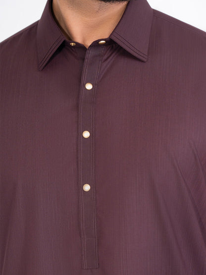 Blended Burgundy Shalwar Kameez - Almirah SK003
