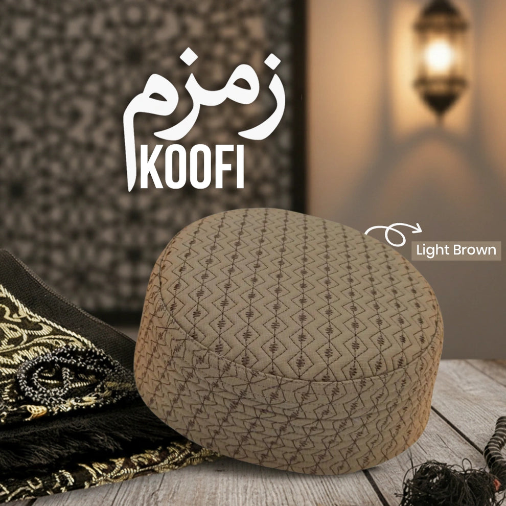 Zamzam Koofi Embroidered Traditional Cap - TC001