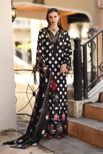 Pure Chiffon Moonlight Embroidered Dress - PW416