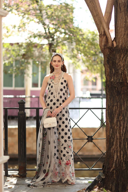 Pure Chiffon Moonlight Embroidered Dress - PW415