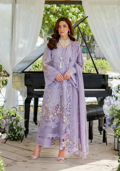Pure Lawn Purple Embroidered Eid Outfit - LL435