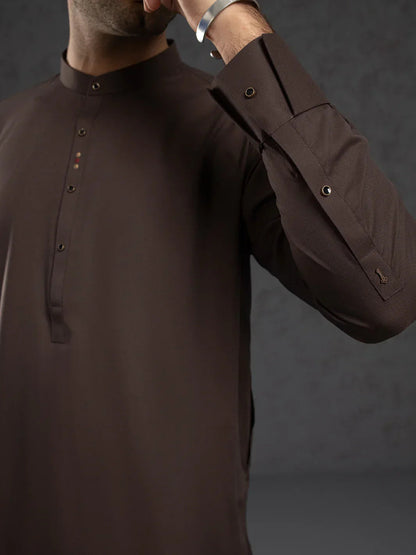 Blended Brown Shalwar Kameez- Almirah SK013
