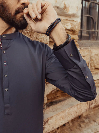 Blended Grey Kurta Trouser - Almirah KP001