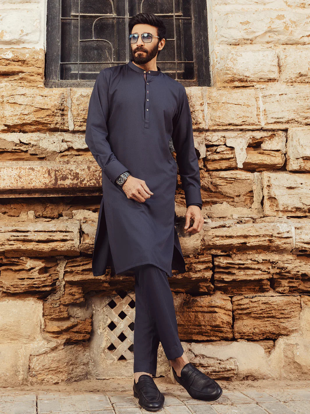 Blended Grey Kurta Trouser - Almirah KP001