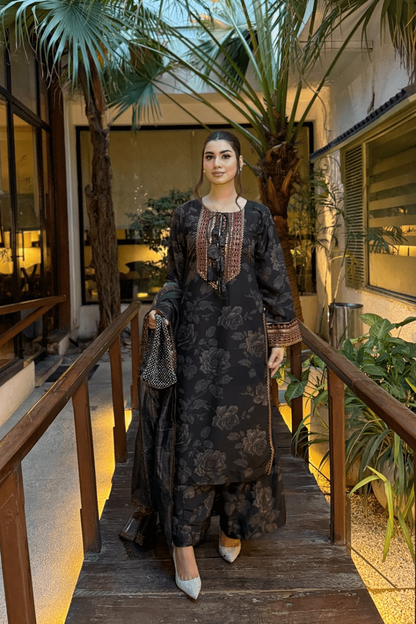 Ayza Pure Lawn Embroidered 3 Piece Dress – LF-AZ-002
