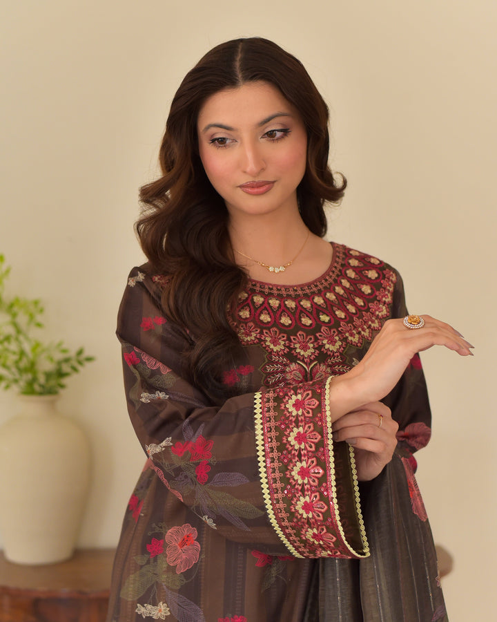 BEENY Printed Slub Cambric 3 Piece Dress – LF-BN-042