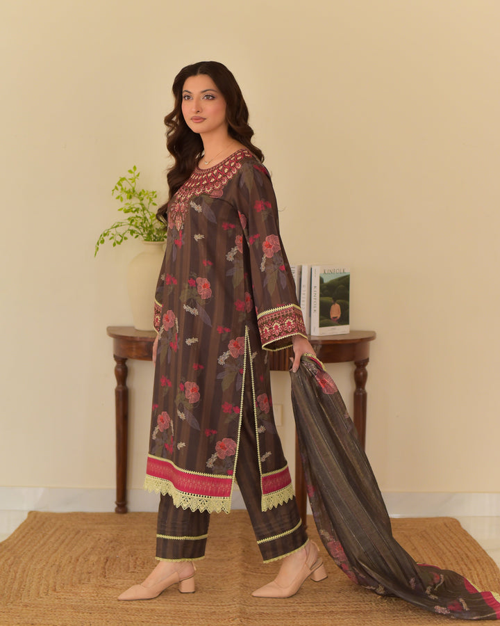 BEENY Printed Slub Cambric 3 Piece Dress – LF-BN-042
