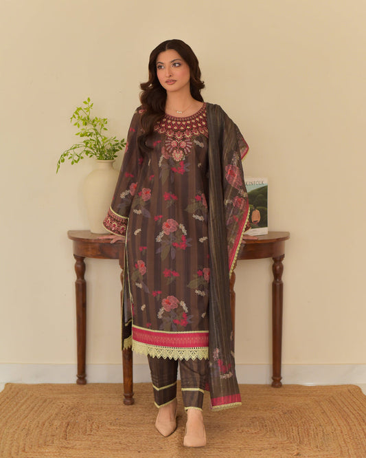 BEENY Printed Slub Cambric 3 Piece Dress – LF-BN-042