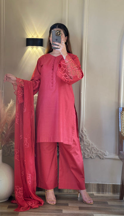 IFFRAH Pure Lawn Embroidered 3 Piece Dress – LF-IF-024