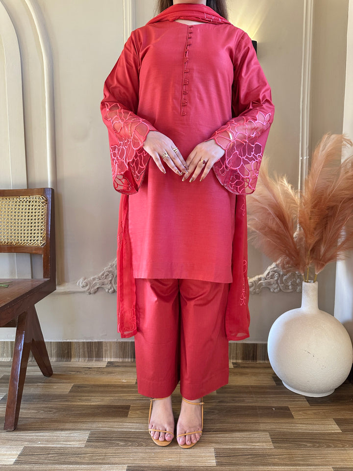 IFFRAH Pure Lawn Embroidered 3 Piece Dress – LF-IF-024