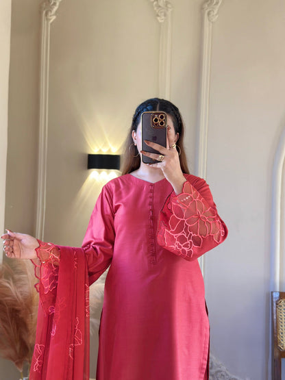 IFFRAH Pure Lawn Embroidered 3 Piece Dress – LF-IF-024