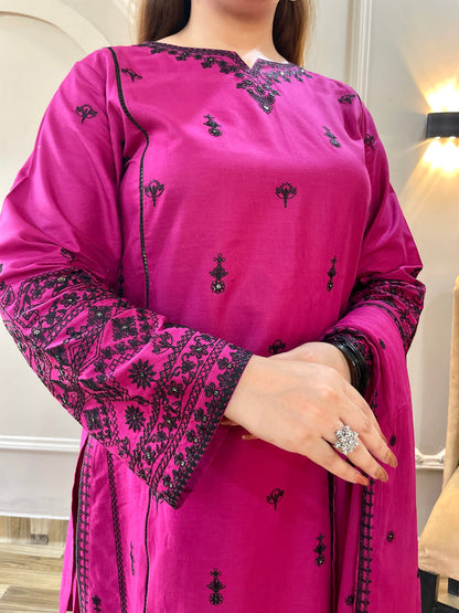 KINZA Pure Lawn Embroidered 3 Piece Dress – LF-KZ-029