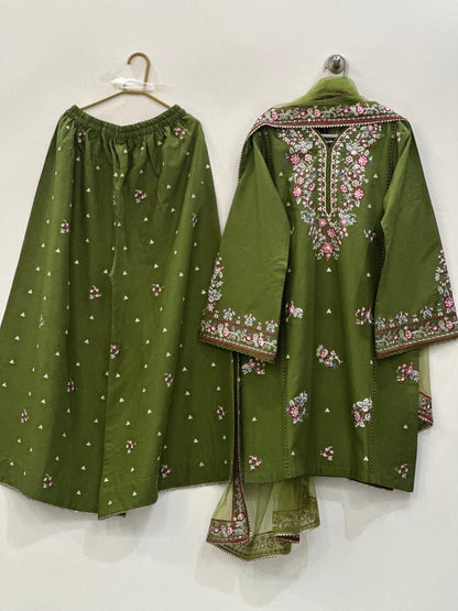 KIRAN Pure Lawn Embroidered 3 Piece Dress – LF-KR-009