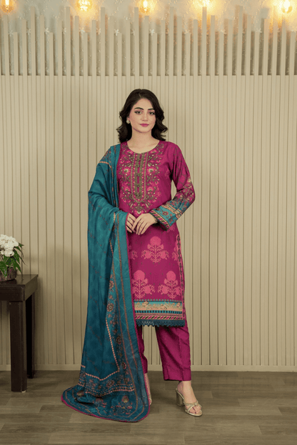 Meena Pure Lawn Embroidered 3 Piece Dress – LF-MN-003 (Copy)