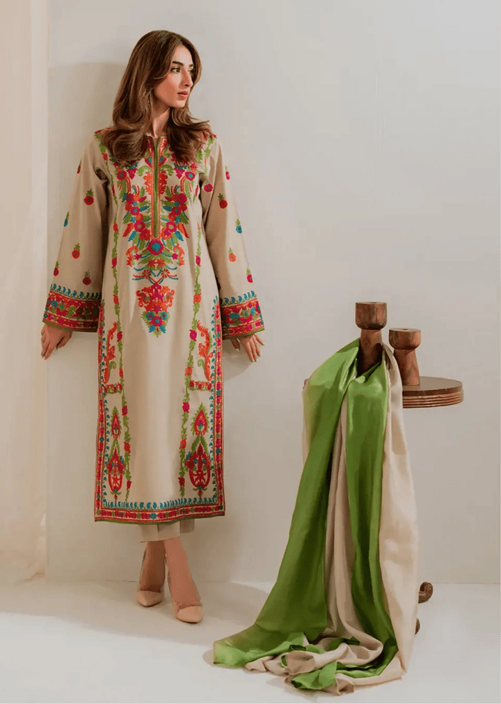 MULTI Pure Lawn Embroidered 3 Piece Dress – LF-ML-034