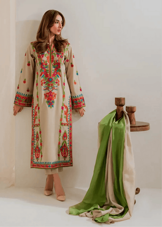 MULTI Pure Lawn Embroidered 3 Piece Dress – LF-ML-034