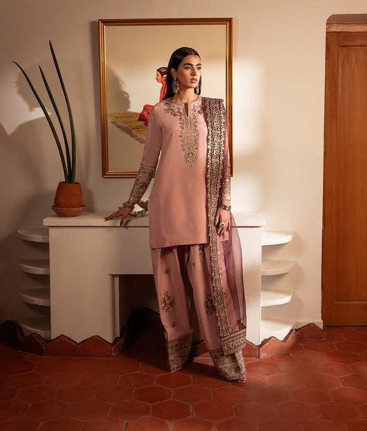 NISMA Pure Lawn Embroidered 3 Piece Dress – LF-NM-028