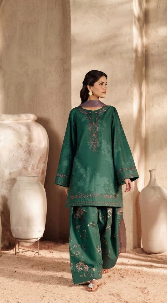 SABEEN Pure Lawn Embroidered 2 Piece Dress – LF-SB-007