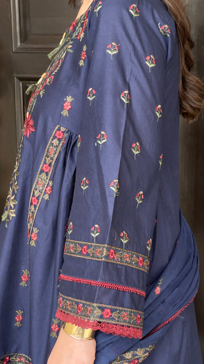 SAHIBA Embroidered 3 Piece Peplum Dress – LF-SB-036