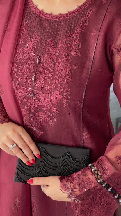 SHAHI Luxury khadinet Embroidered 3 Piece Dress – LF-SH-014