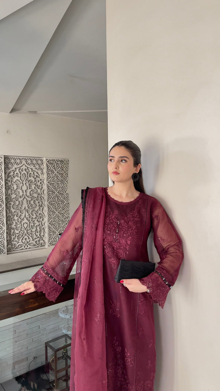 SHAHI Luxury khadinet Embroidered 3 Piece Dress – LF-SH-014