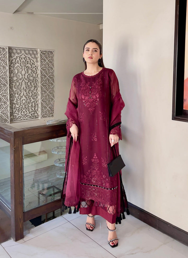 SHAHI Luxury khadinet Embroidered 3 Piece Dress – LF-SH-014