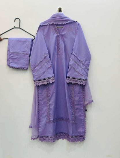SHANAEL Pure Lawn Embroidered 3 Piece Dress – LF-SN-026