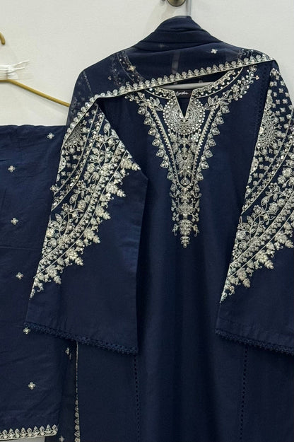 SHEELA Pure Lawn Embroidered 3 Piece Dress – LF-SL-032