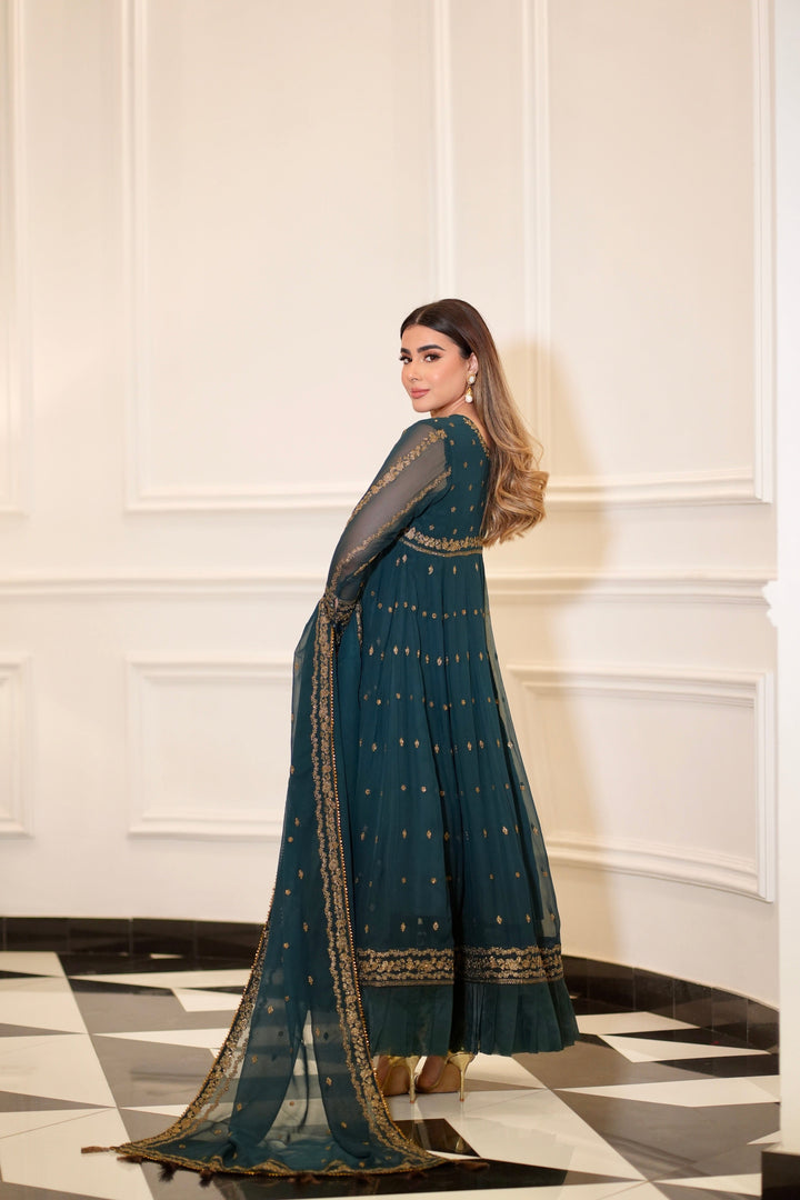 SURKHAAB Luxury Chiffon Frock 3 Piece Set – LF-SK-017