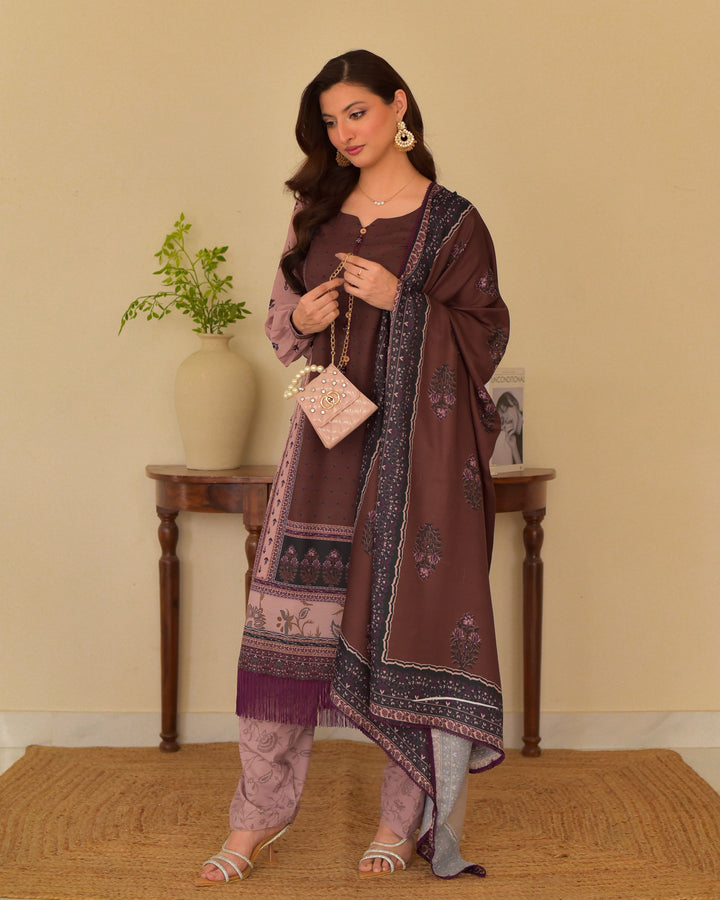 TABEER Pure Lawn Embroidered 3 Piece Dress – LF-TB-035