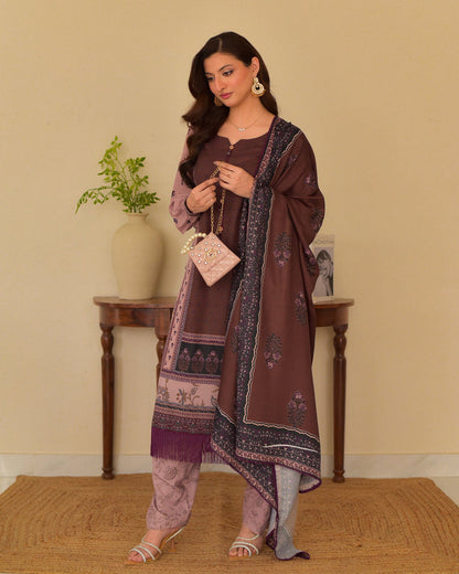 TABEER Pure Lawn Embroidered 3 Piece Dress – LF-TB-035