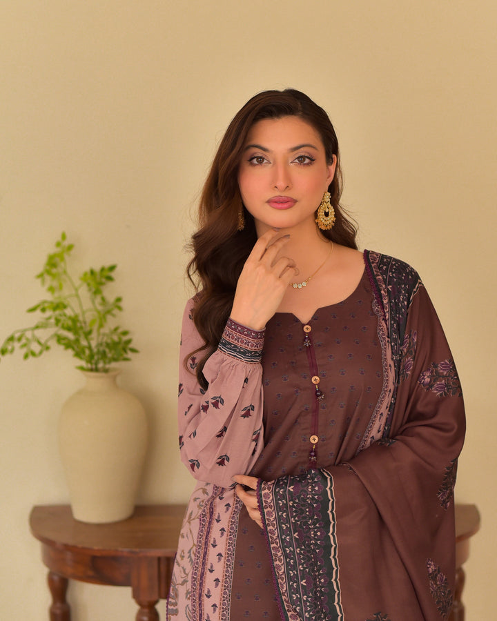 TABEER Pure Lawn Embroidered 3 Piece Dress – LF-TB-035