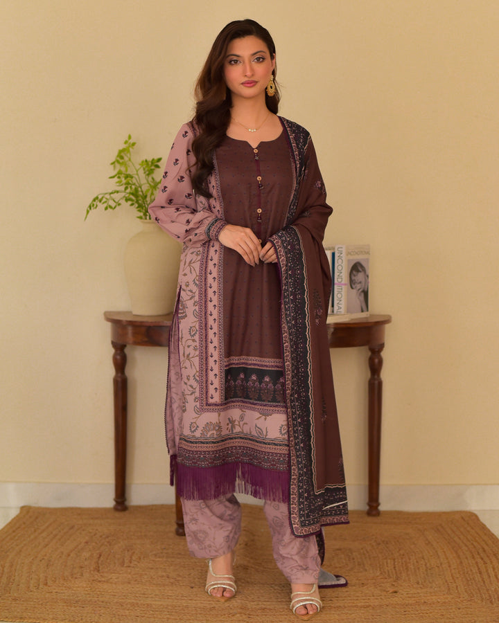 TABEER Pure Lawn Embroidered 3 Piece Dress – LF-TB-035