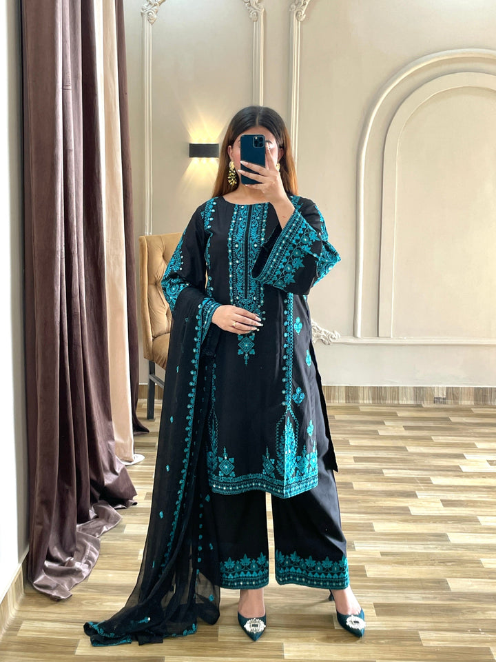 ZURAY Pure Lawn Embroidered 3 Piece Dress – LF-ZY-031