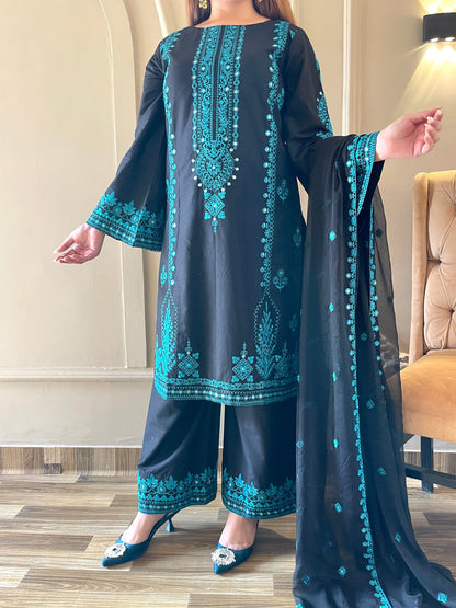 ZURAY Pure Lawn Embroidered 3 Piece Dress – LF-ZY-031