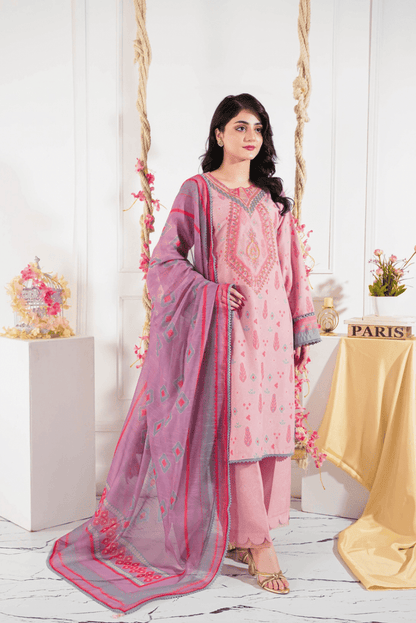 Noor Jahan Pure Lawn Embroidered 3 Piece Dress – LF-NJ-001